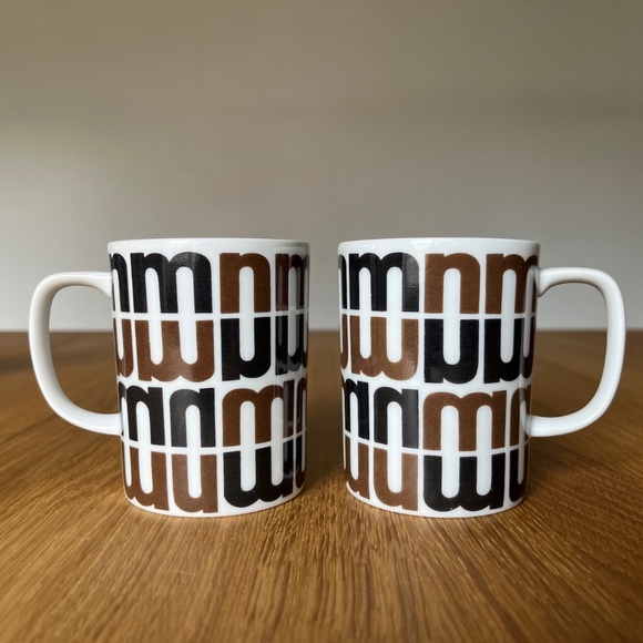 Lot of 8 Vintage 70's Fitz & Floyd Neiman Marcus Coffee Mug Cup Logo Helvetica - Picture 2 of 15